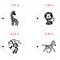 Jungle Animals Cookie Stencil Set | C787 by Designer Stencils | Cookie Decorating Tools | Baking Stencils for Royal Icing, Airbrush, Dusting Powder | Reusable Plastic Food Grade Stencil for Cookies | Easy to Use & Clean Cookie Stencil